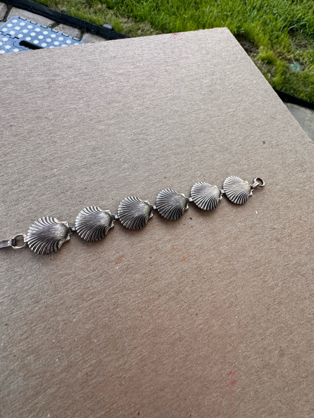 925 Shell Link Bracelet Petite Fit Child Size | Vintage Coastal Style
